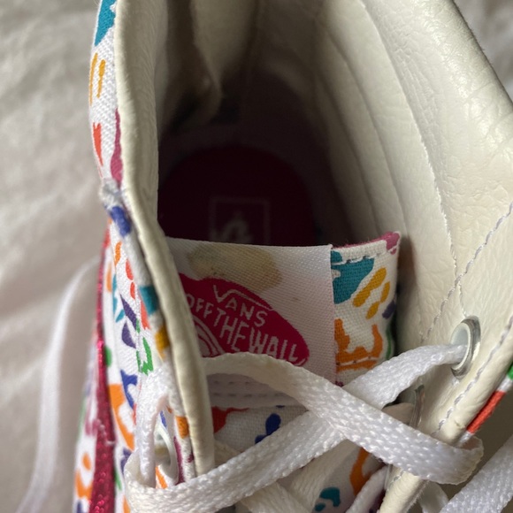 Multicolor/sparkly leopard print high top vans - Picture 2 of 6